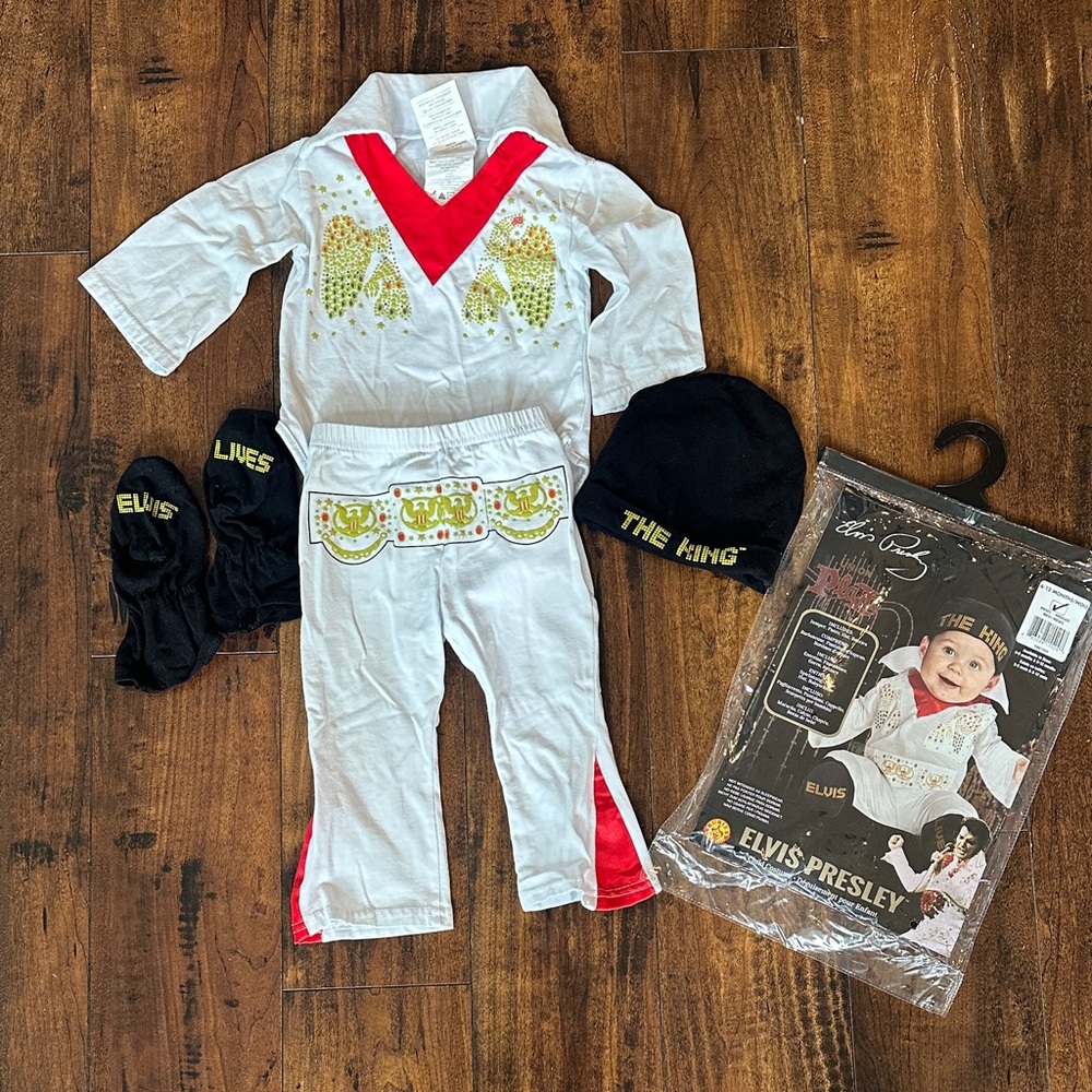 Baby Elvis Costume - White and Red
